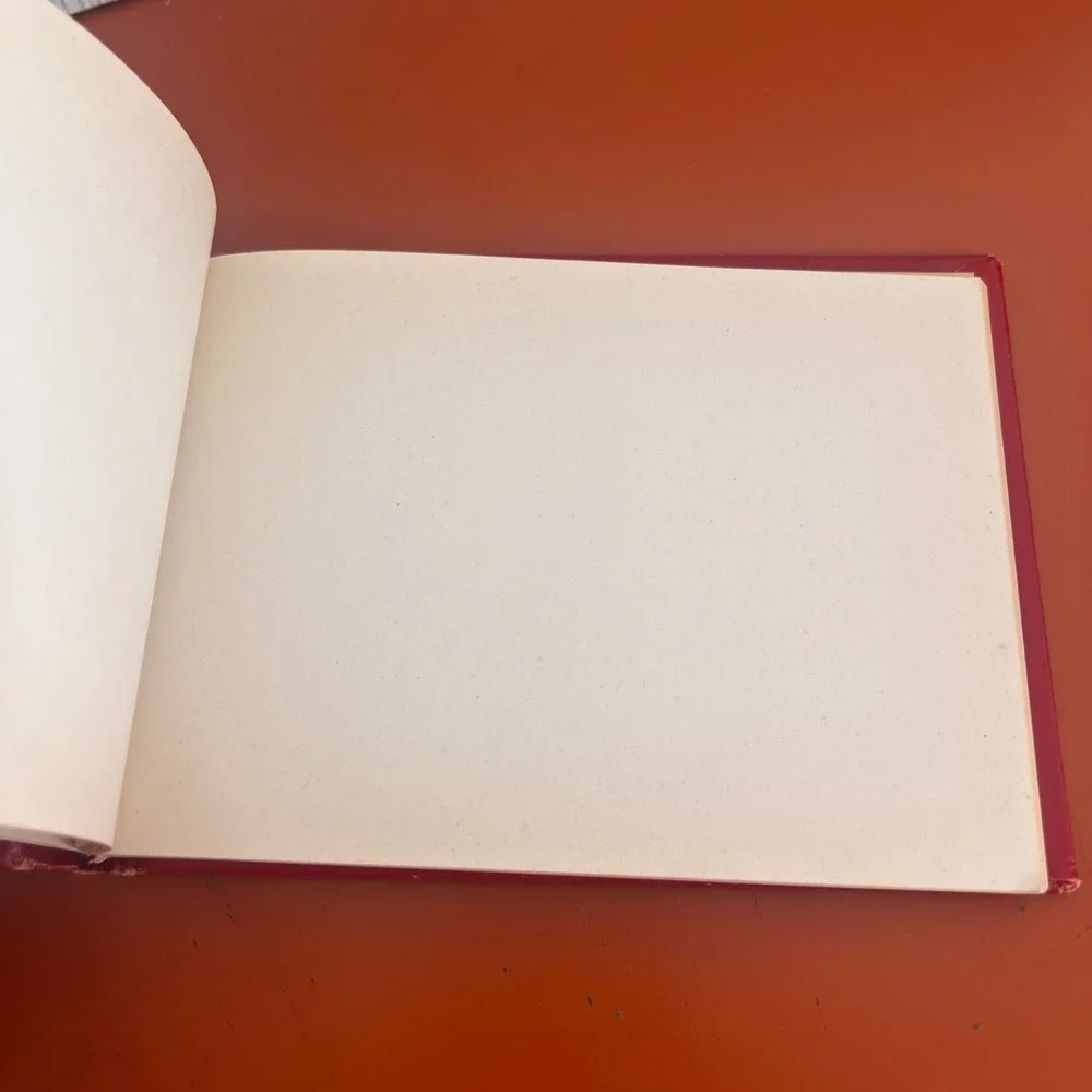 Vintage Red Autograph Book Schoolday Memories Unused Mid Century School Keepsake